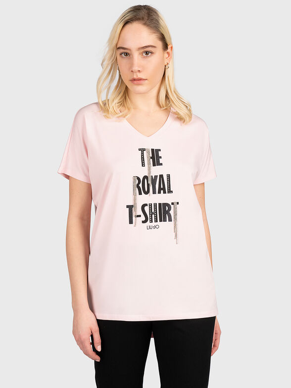 T-shirt with contrasting print - 1