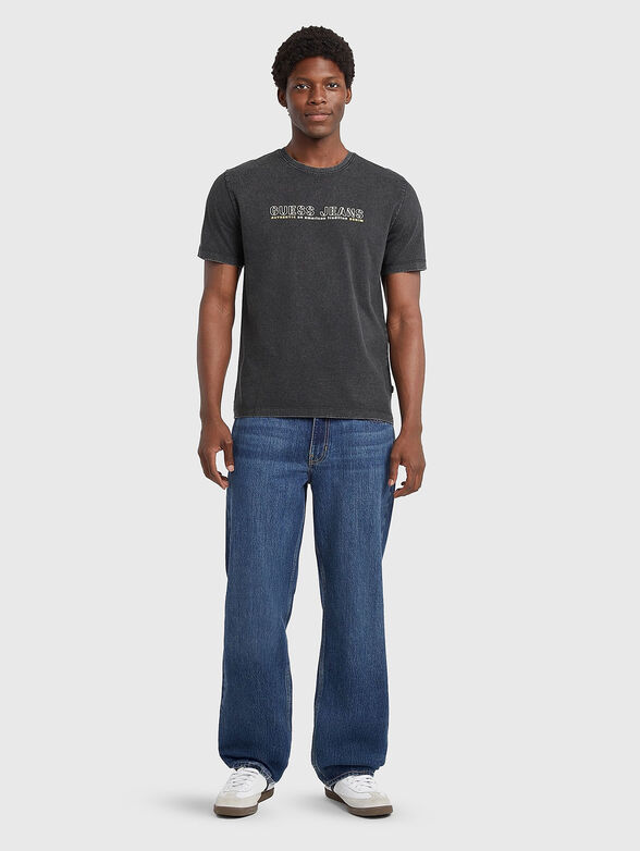 Cotton T-shirt with oval neckline - 2