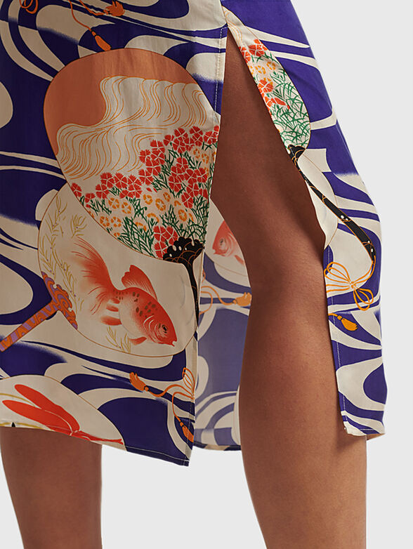 VINTAGE midi dress with slits - 4