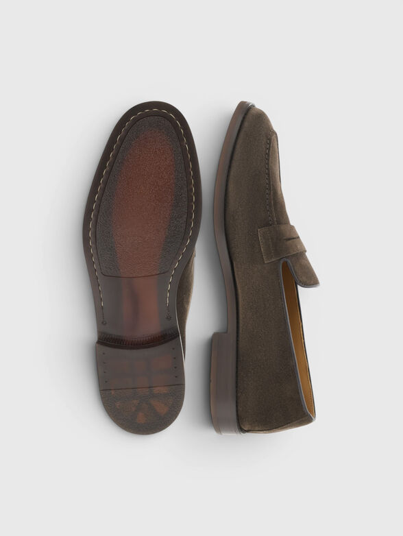 Brown suede loafers  - 4