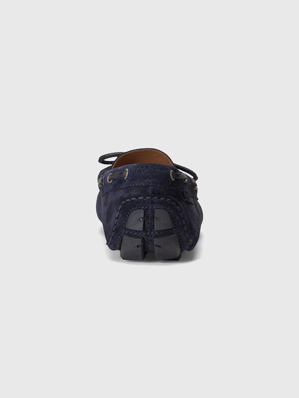 Dark blue leather moccasins - 3