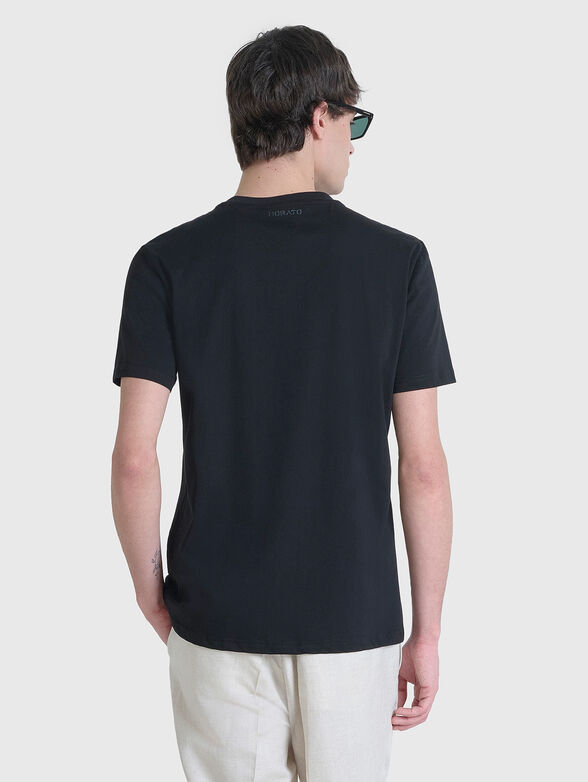 Cotton T-shirt with oval neckline - 2