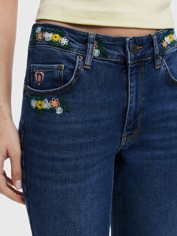 ARIZONA skinny jeans with floral embroidery - 3