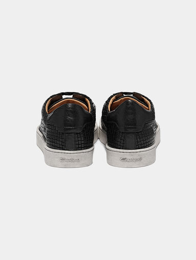 Black sneakers with embossed details - 5