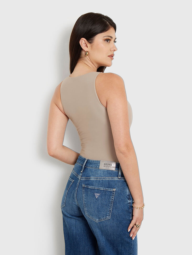 Brown top with logo - 3