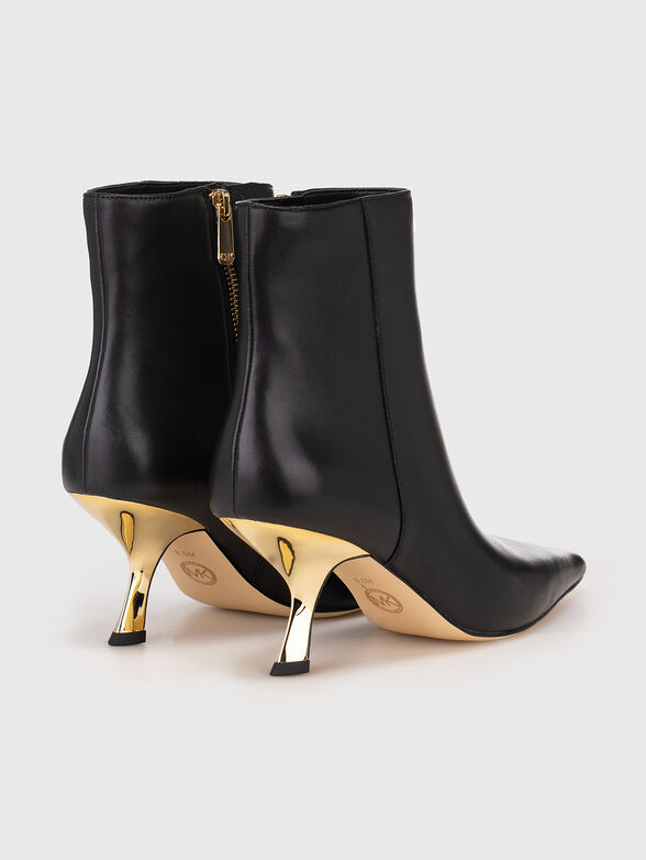 Leather boots with accent heel - 3