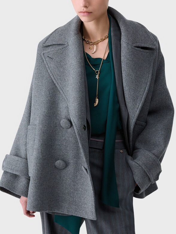 Oversized wool-blend coat - 1
