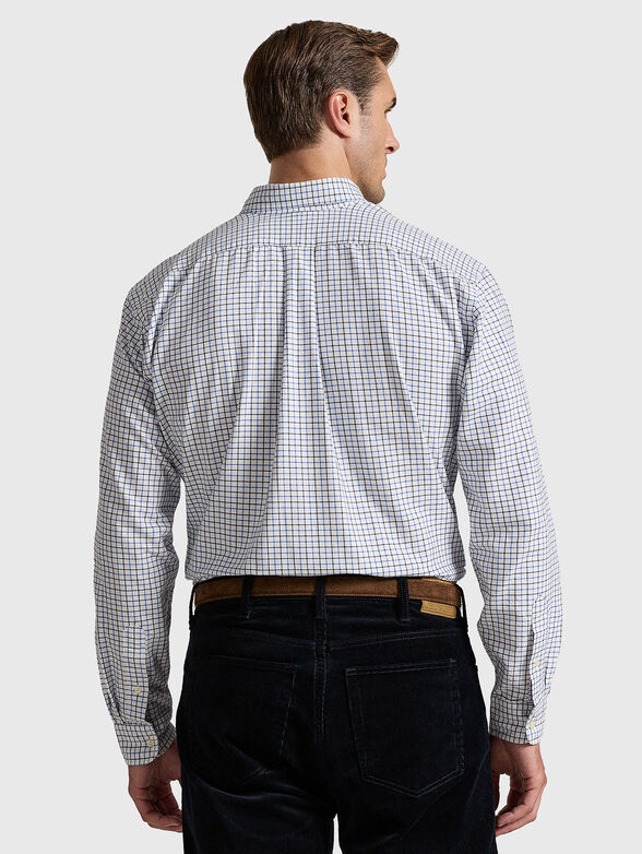 Plaid shirt with logo embroidery  - 3