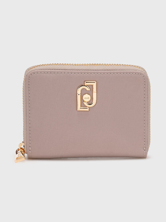 Wallet with metal logo - 1