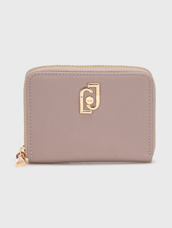 Wallet with metal logo - 1