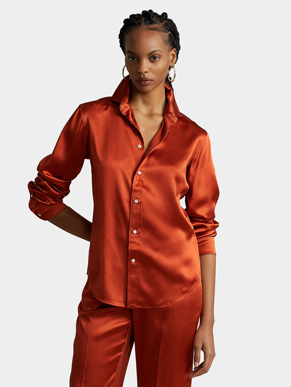Orange silk shirt - 1