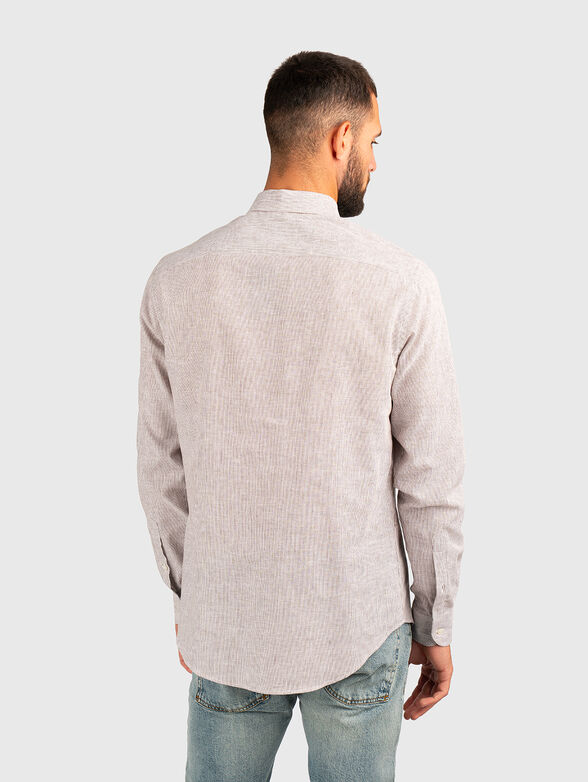 Linen and cotton shirt with logo - 2