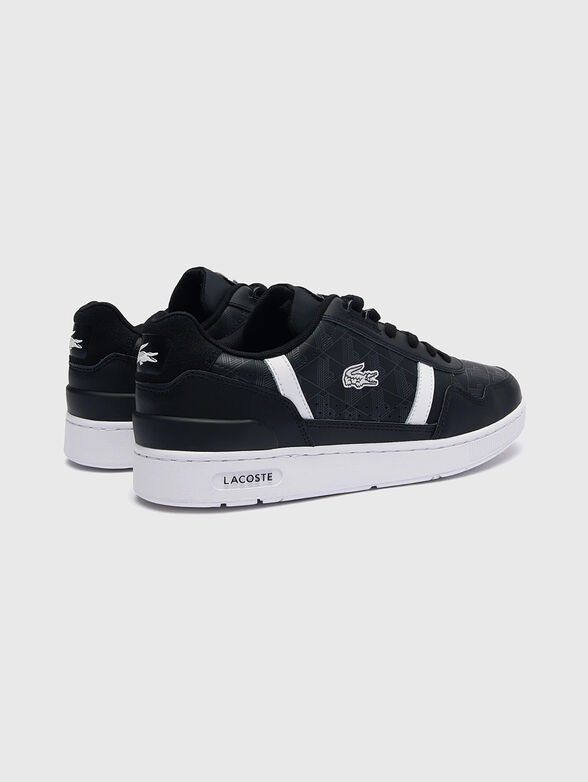 Monogram leather sneakers - 3