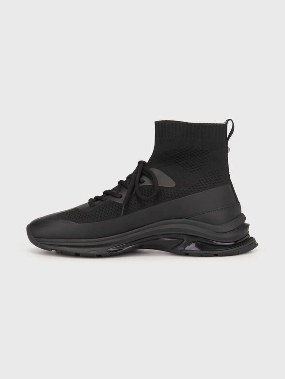 Black sneakers with logo detail   - 4