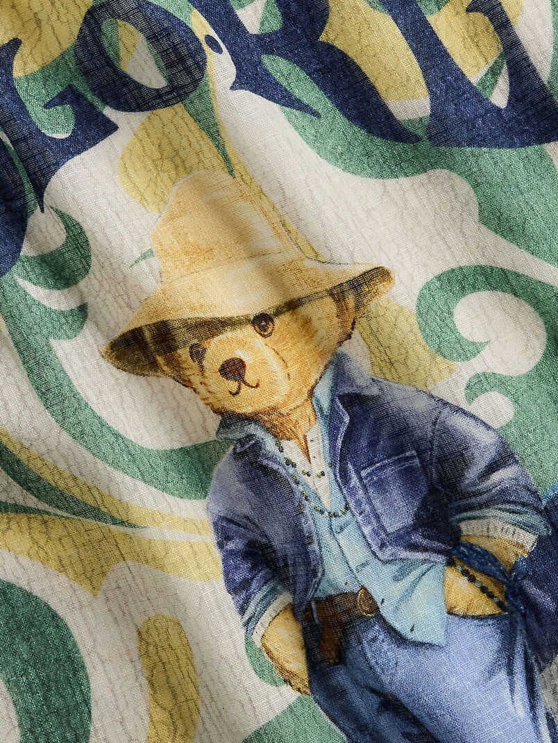 Polo Bear cotton square scarf - 3