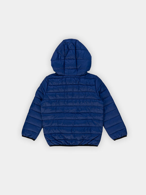 Blue padded jacket with hood - 2