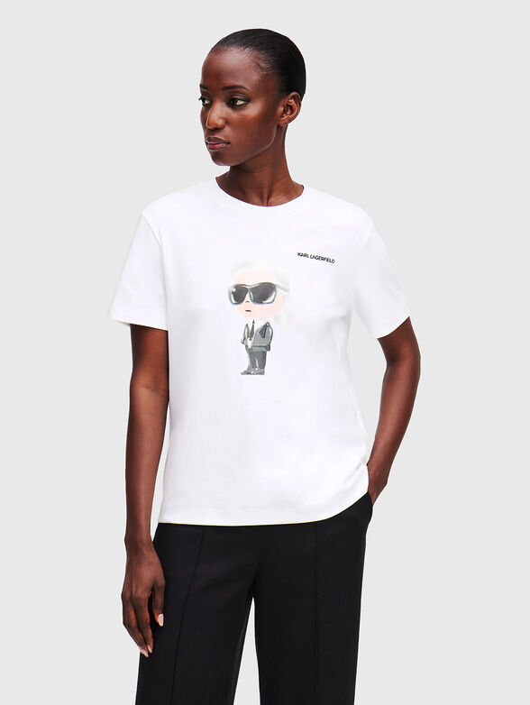 Cotton T-shirt with logo print - 1