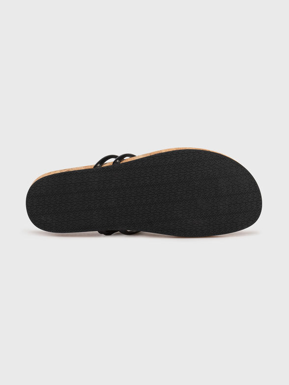 HAMPTON black leather sandals - 5