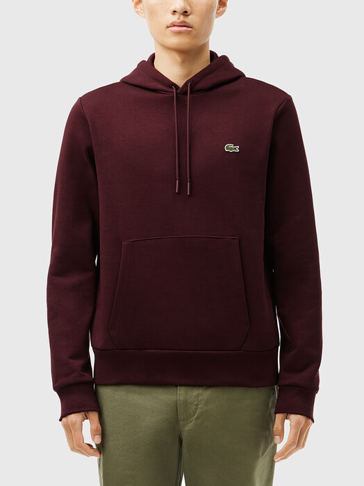 Hooded sweatshirt with logo accent