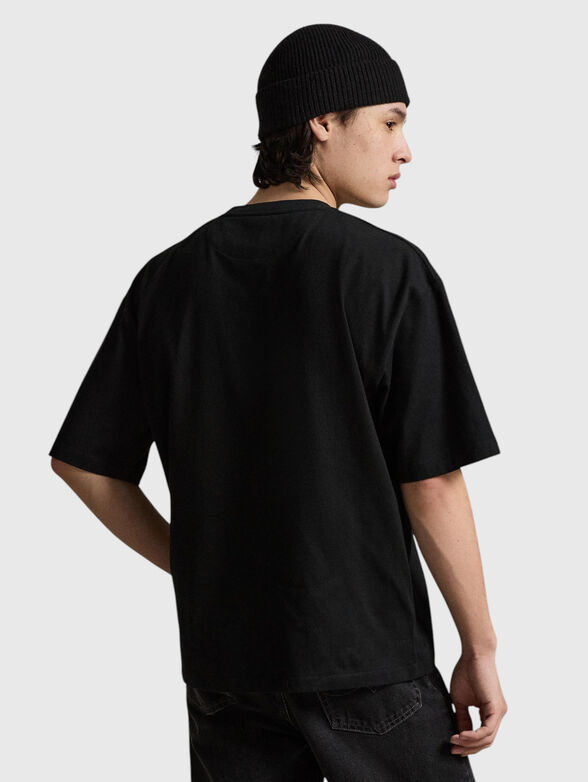 Black cotton T-shirt - 3