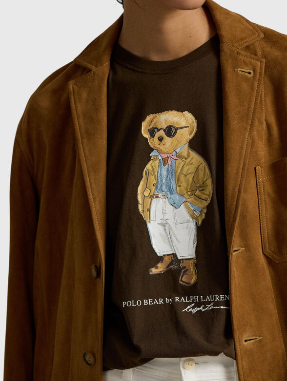 POLO BEAR cotton T-shirt in brown - 4