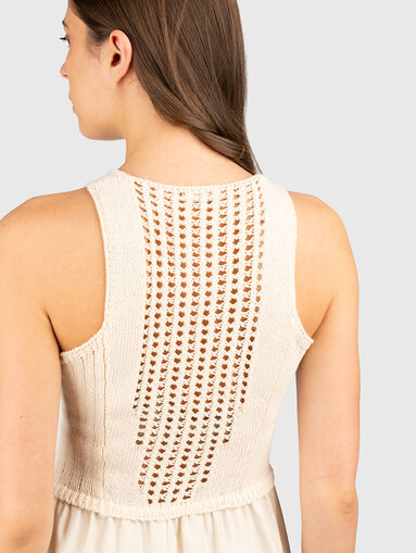 Maxi dress with knitted details - 4