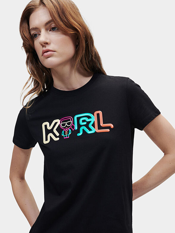 JELLY black T-shirt with logo detail  - 2