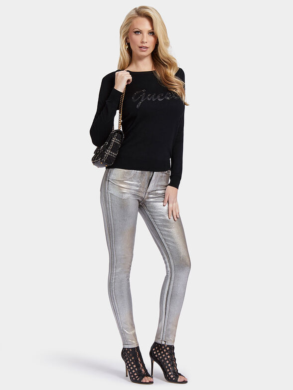 1981 skinny jeans with metallic effect - 4
