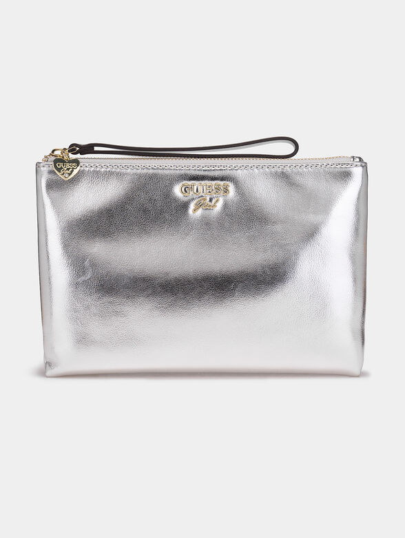 Clutch bag with accent strap - 1