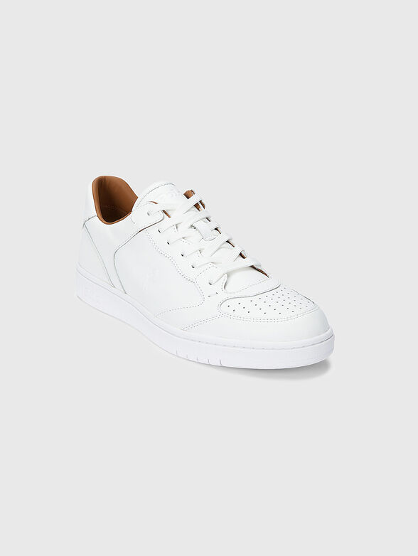 White leather sports shoes - 2