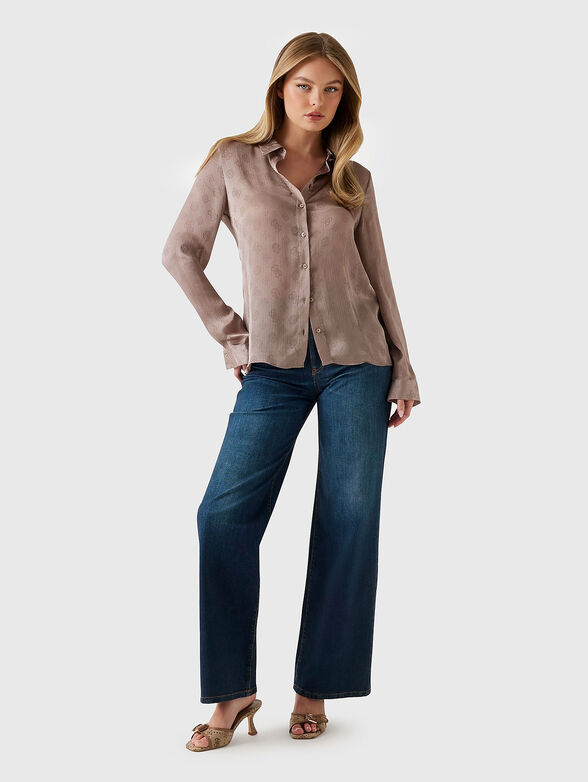 MARTHE shirt with accent logo print - 2