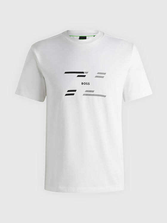 Cotton T-shirt with logo print - 1