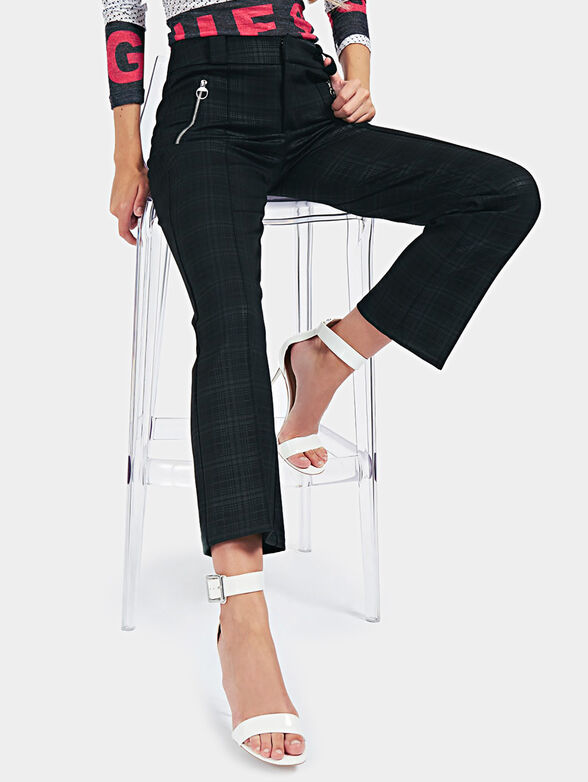 PIA Ponte trousers with tartan pattern - 1
