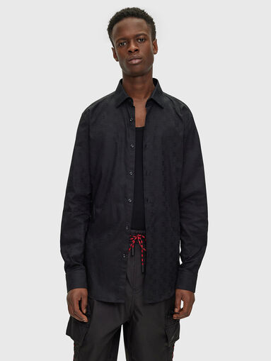 KENNO cotton shirt in black color - 4
