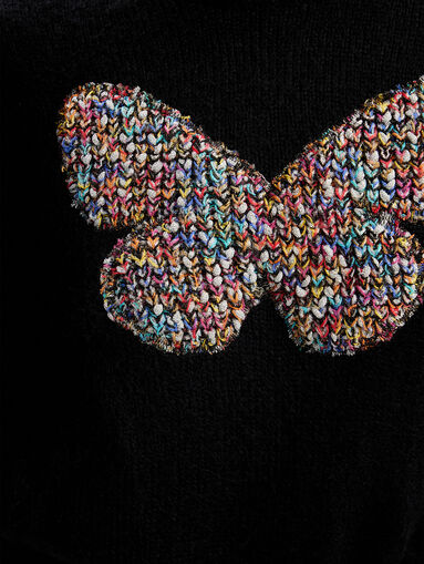 Wool blend sweater with contrast detail - 5