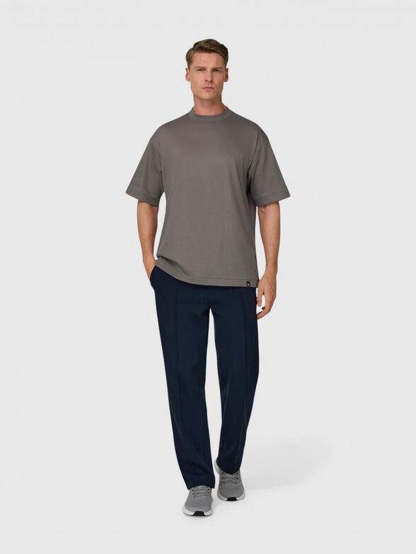 Slim fit cotton blend trousers - 4