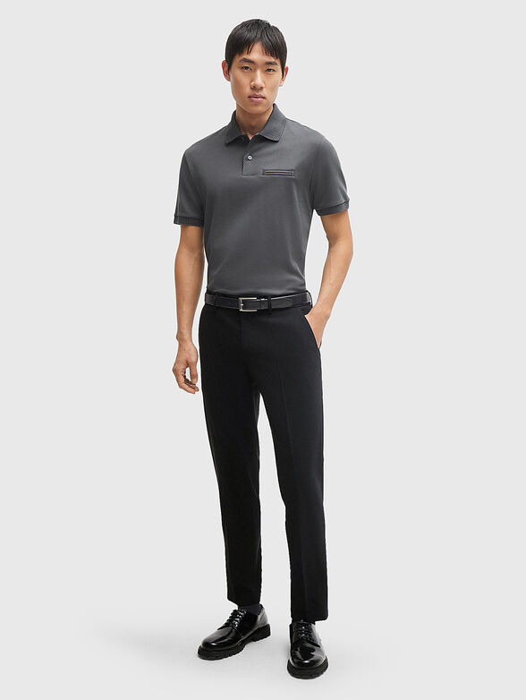 Black wool blend trousers  - 4