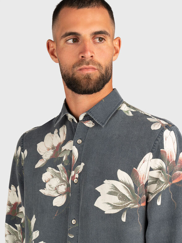 Long sleeve shirt with floral print - 3
