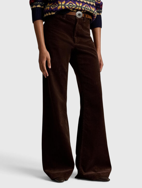 Velvet textured pants - 1