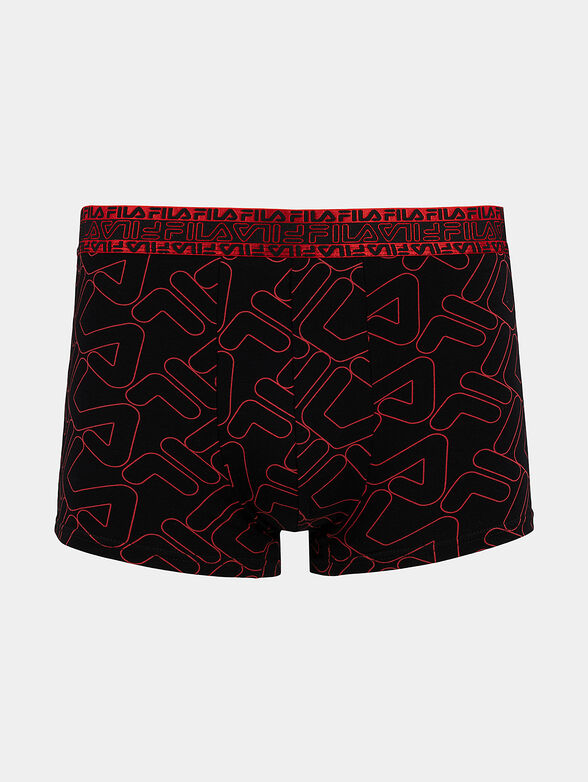 Trunks with blue logo prints - 1