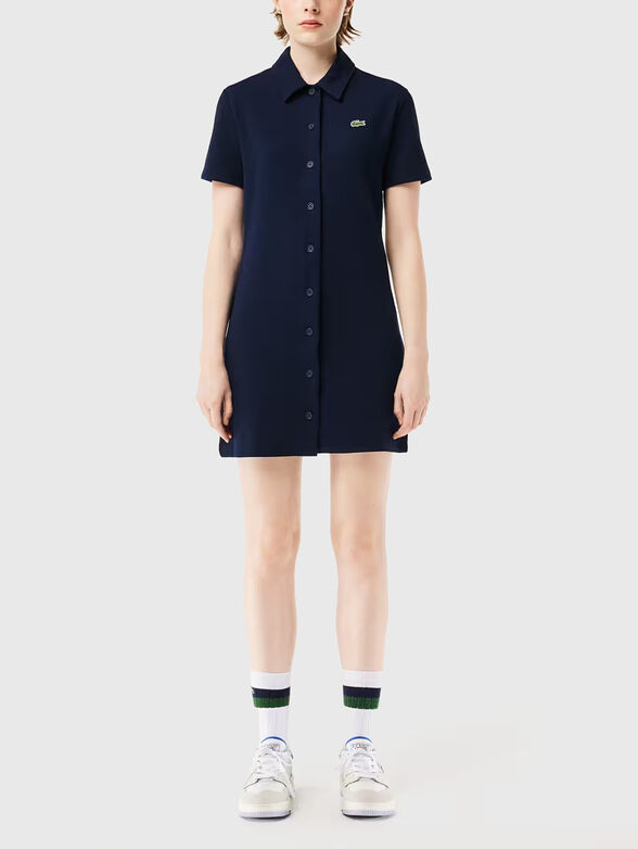 Dark blue buttoned dress  - 1