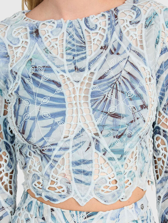 ANASTASIA floral embroidery blouse - 4