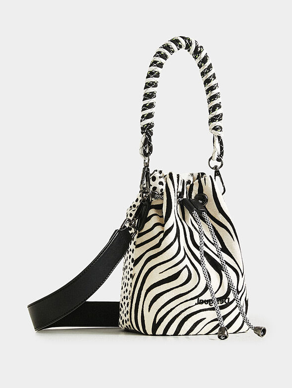 Leather bag with animal print - 3