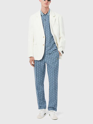 Brown sports trouser with monogram print - 5