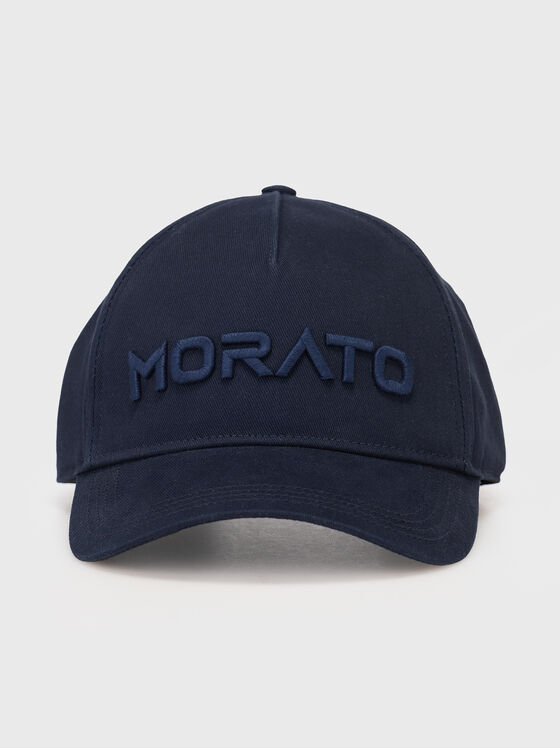 Logo embroidered cap in dark blue - 1