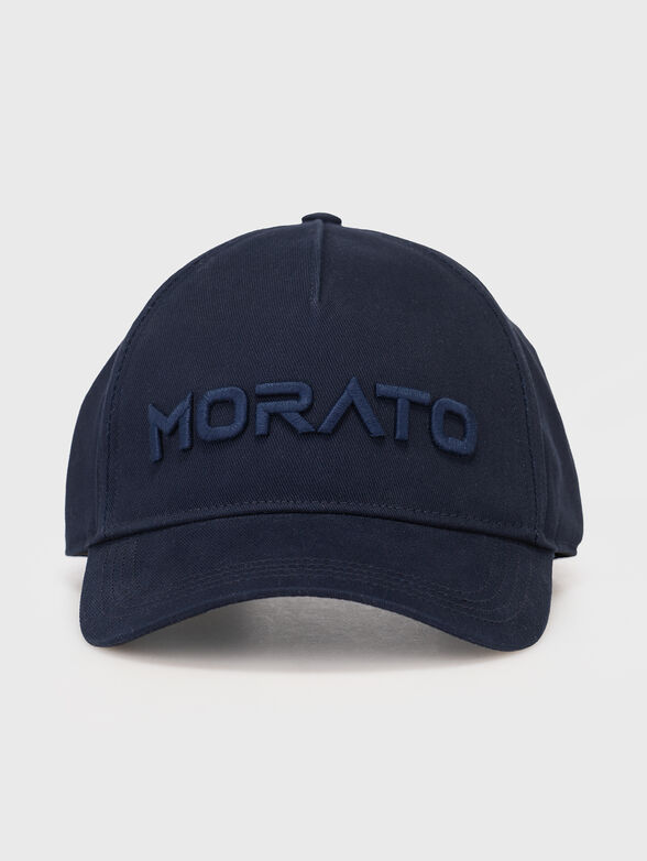 Logo embroidered cap in dark blue - 1