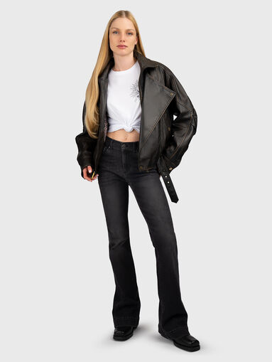 Cotton T-shirt with accent print on the back - 3