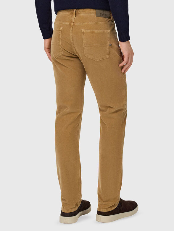 Corduroy pants with logo patch - 2