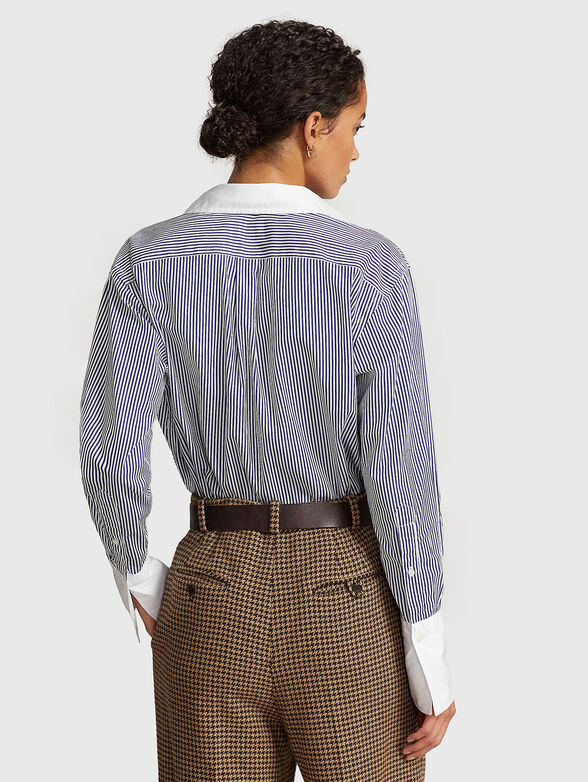 Cotton shirt with striped design - 3