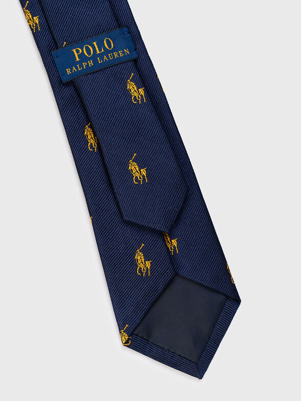 Silk tie with logo effect  - 4